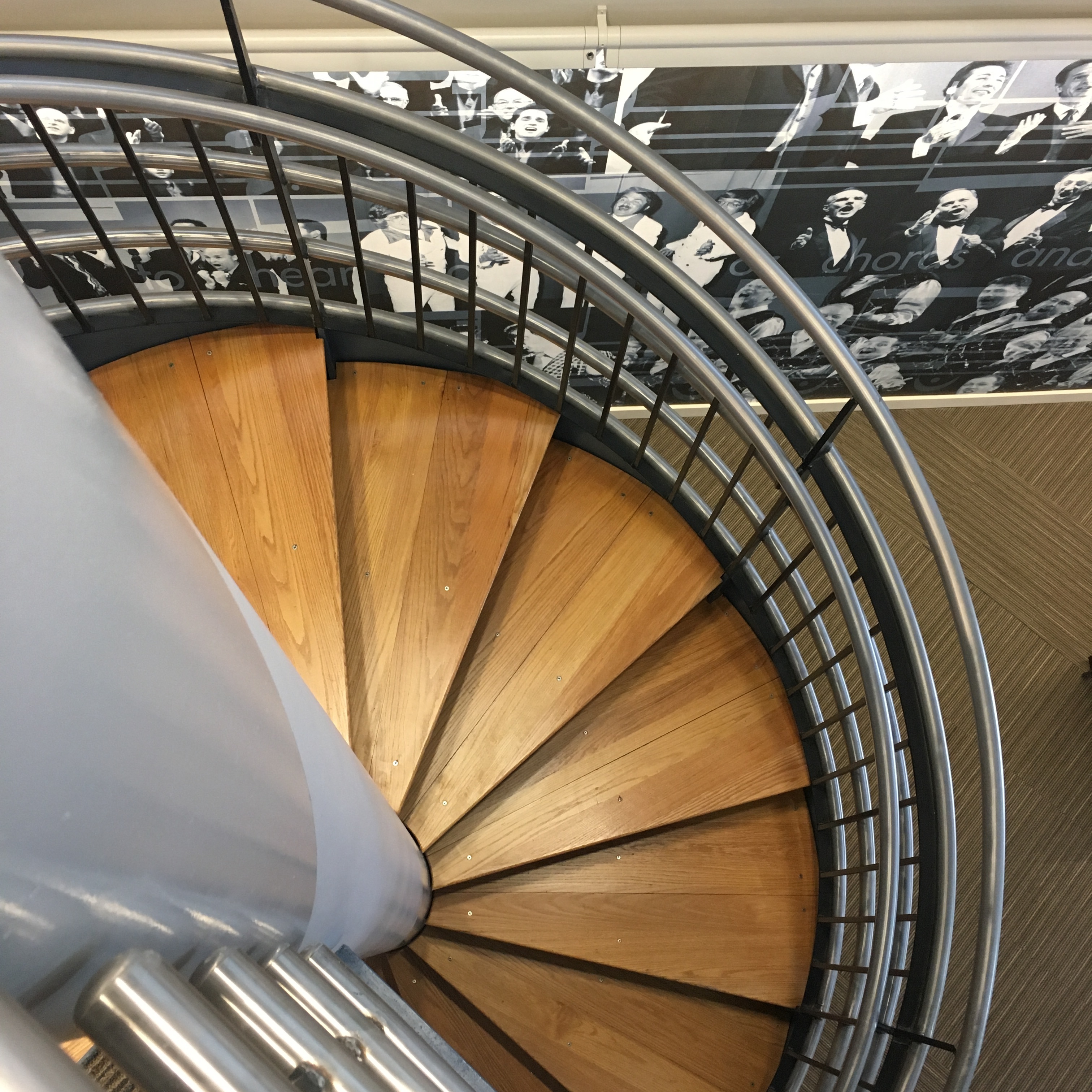 HARMONY HALL- spiral stairs