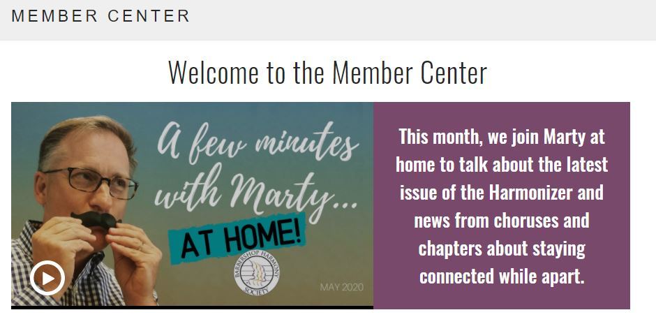 Member center homepage screenshot